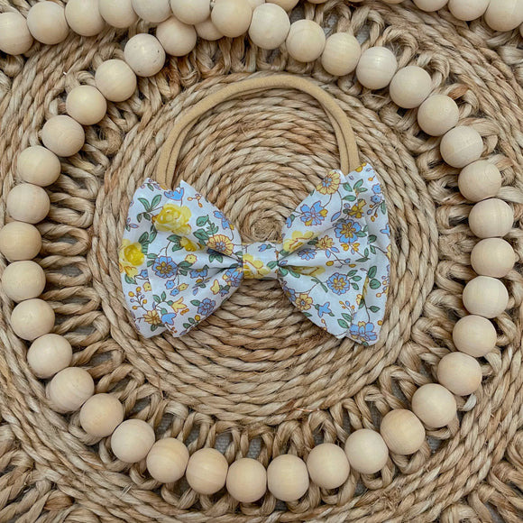 Marigold Floral Double Layer Bow