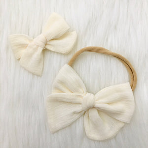 Gauze Bow in Ivory