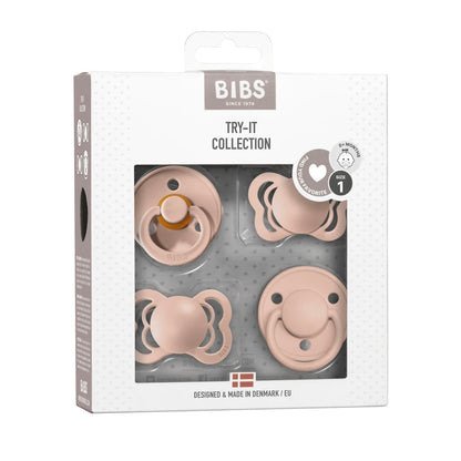 New Baby Bibs Try-It Collection of Pacifiers in Blush