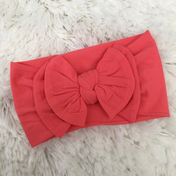 Coral Double Layer Bow Headwrap