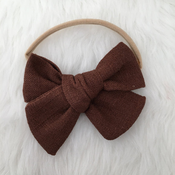 Brown Woven Bow