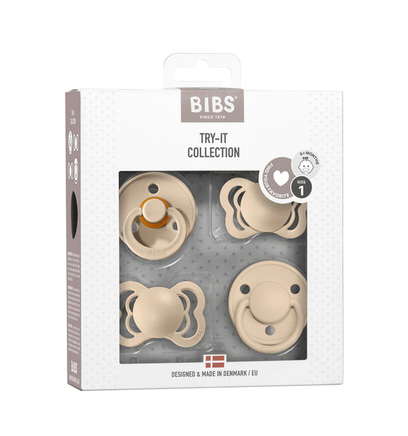 Bibs Try It Collection of Pacifiers in Vanilla