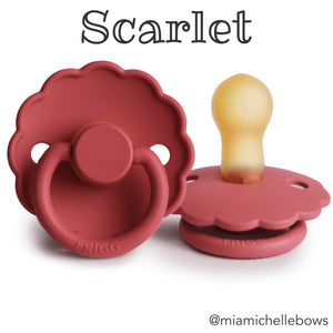 FRIGG Pacifier in Scarlet Daisy