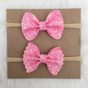 Sparkling Pink Glitter Bow