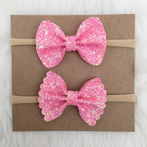 Sparkling Pink Glitter Bow