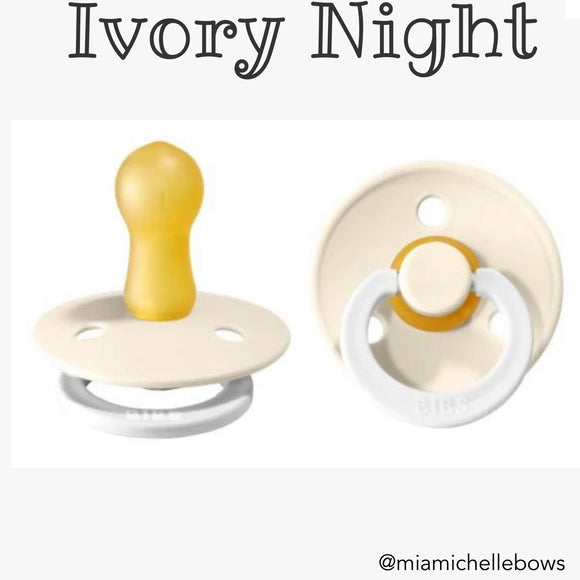 Bibs Colour Collection Pacifier in Ivory Glow Night