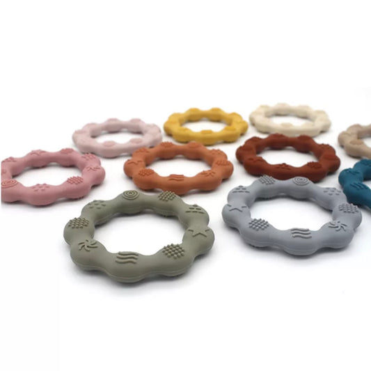 Textured Flexible Silicone Teething Ring