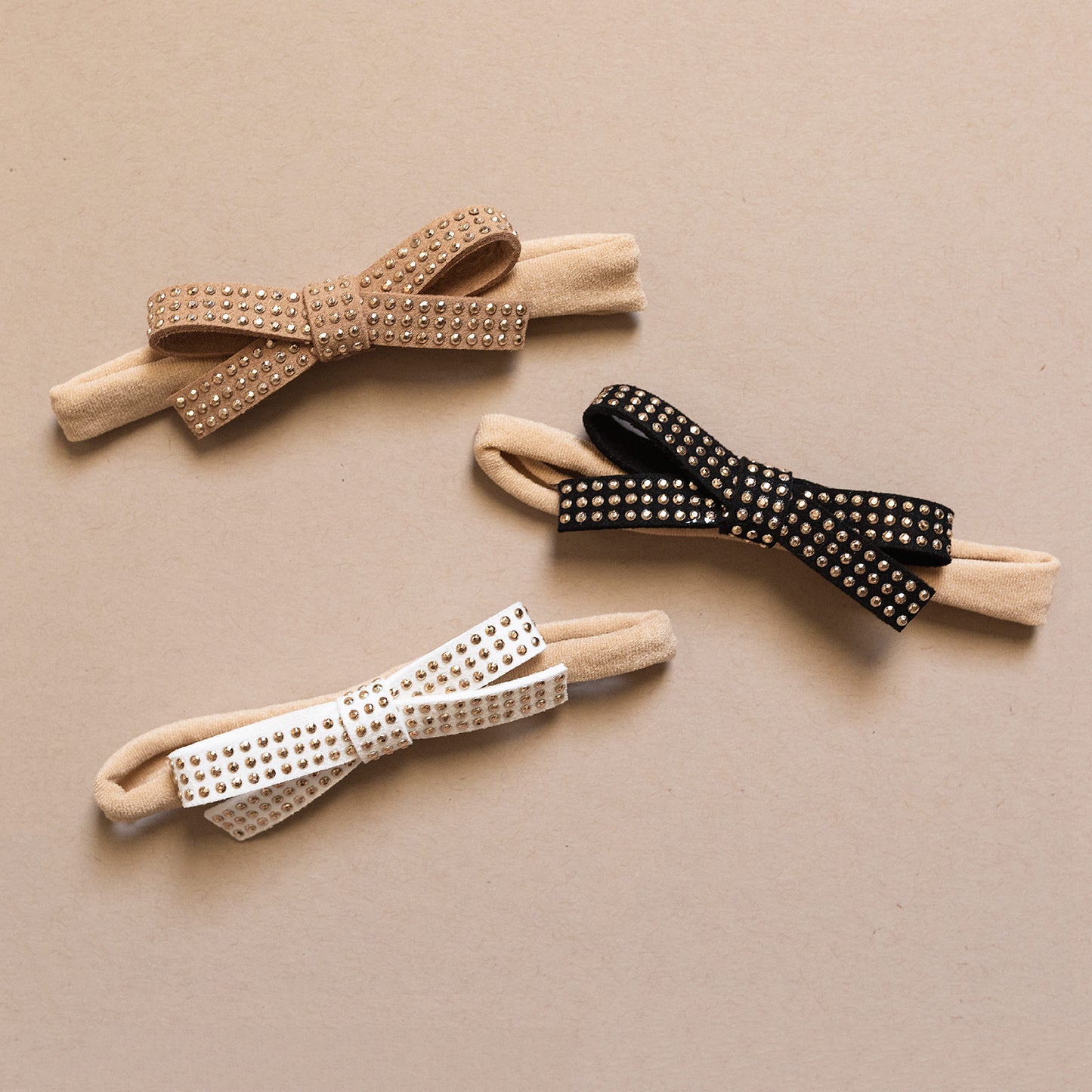 Mini Studded Neutral Headband Set