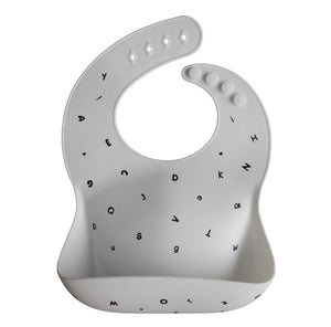 Mushie & Co. White Letters Bib