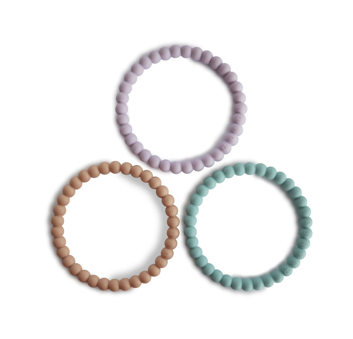 Mushie Pearl / Flower Teething Bracelet 3 Pack