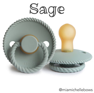FRIGG Rope Pacifier in Sage