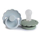Powder Blue & Sage SILICONE FRIGG Daisy Pacifier 2 pack