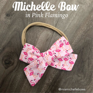 Pink Flamingo Bow