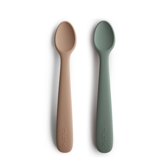 Mushie Silicone Feeding Spoons in Dried Thyme / Natural