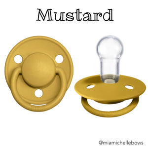 Bibs De Lux Silicone ONE SIZE Pacifier in Mustard