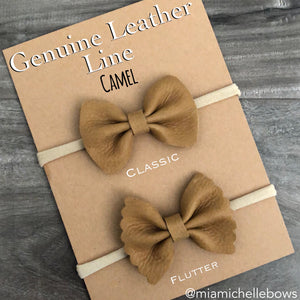 Camel Genuine Leather Bow