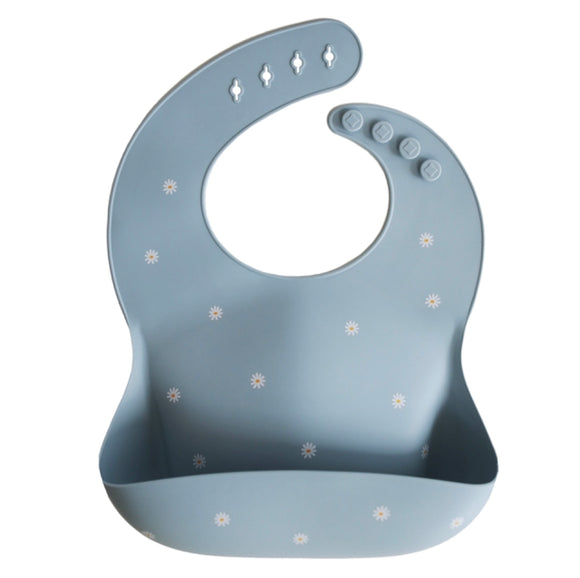 Mushie & Co. Blue Daisy Bib