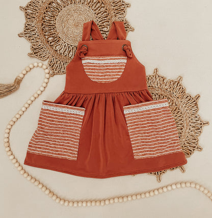 Handmade 3T Pocket Pinafore Dress