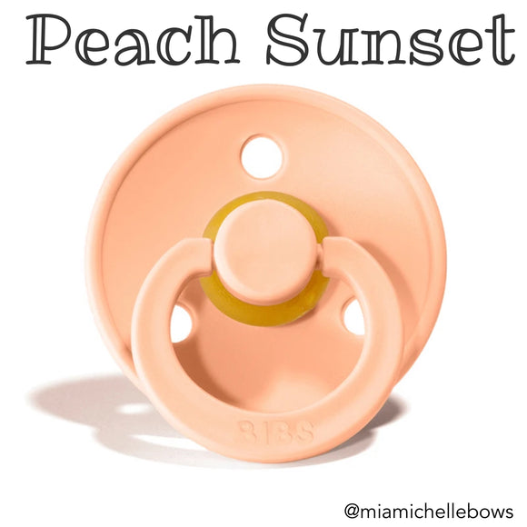 Bibs Colour Collection Pacifier in Peach Sunset