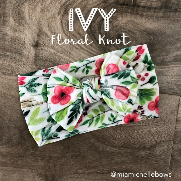 Ivy Floral Printed Headwrap