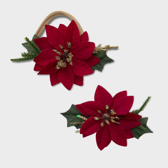 Poinsettia Floral in Red