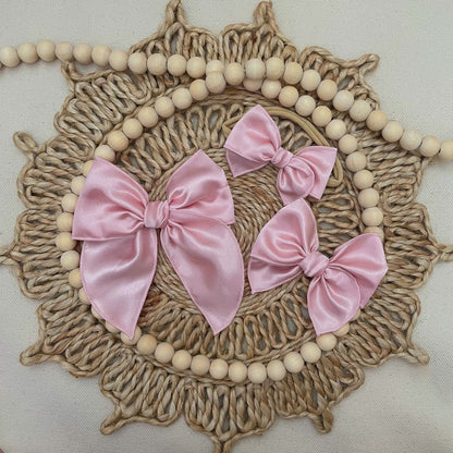 Baby Pink Satin Fairytale Bow
