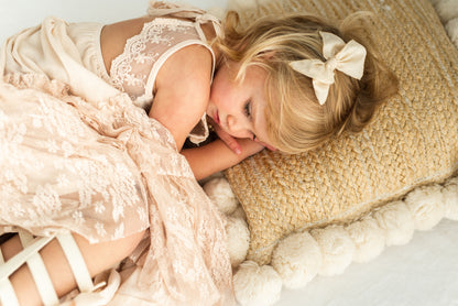 Ivory Crepe Chiffon Fairytale Bow