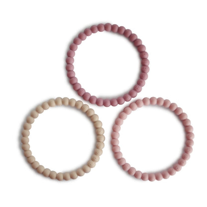 Mushie Pearl / Flower Teething Bracelet 3 Pack
