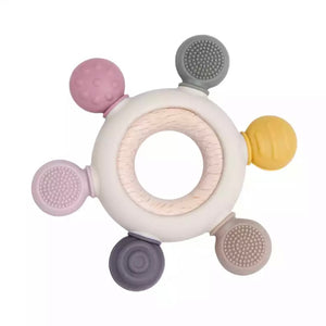 Wood & Silicone Teething Ring