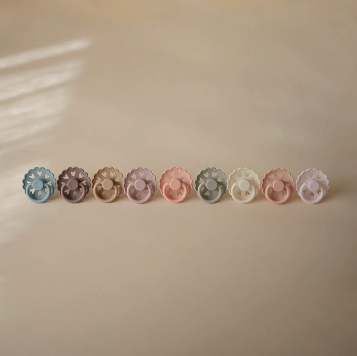 Silky Satin & Willow Gray FRIGG Pacifier Andersen Fairytale 2 pack