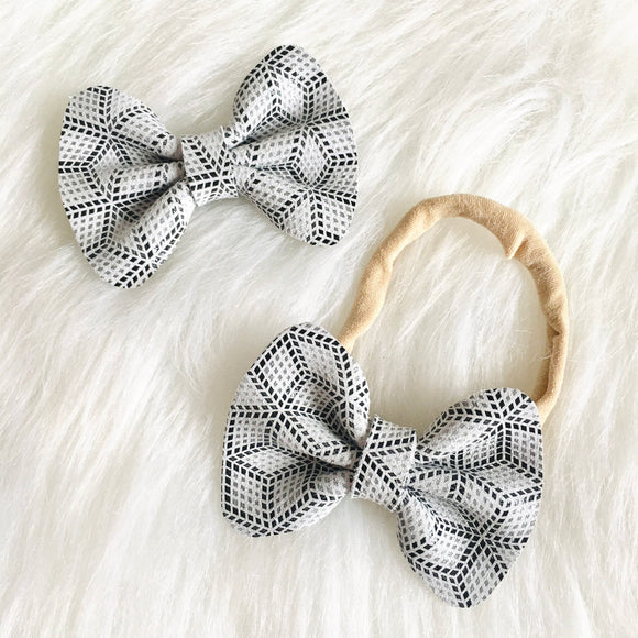 Monochromatic Genuine Leather Bow